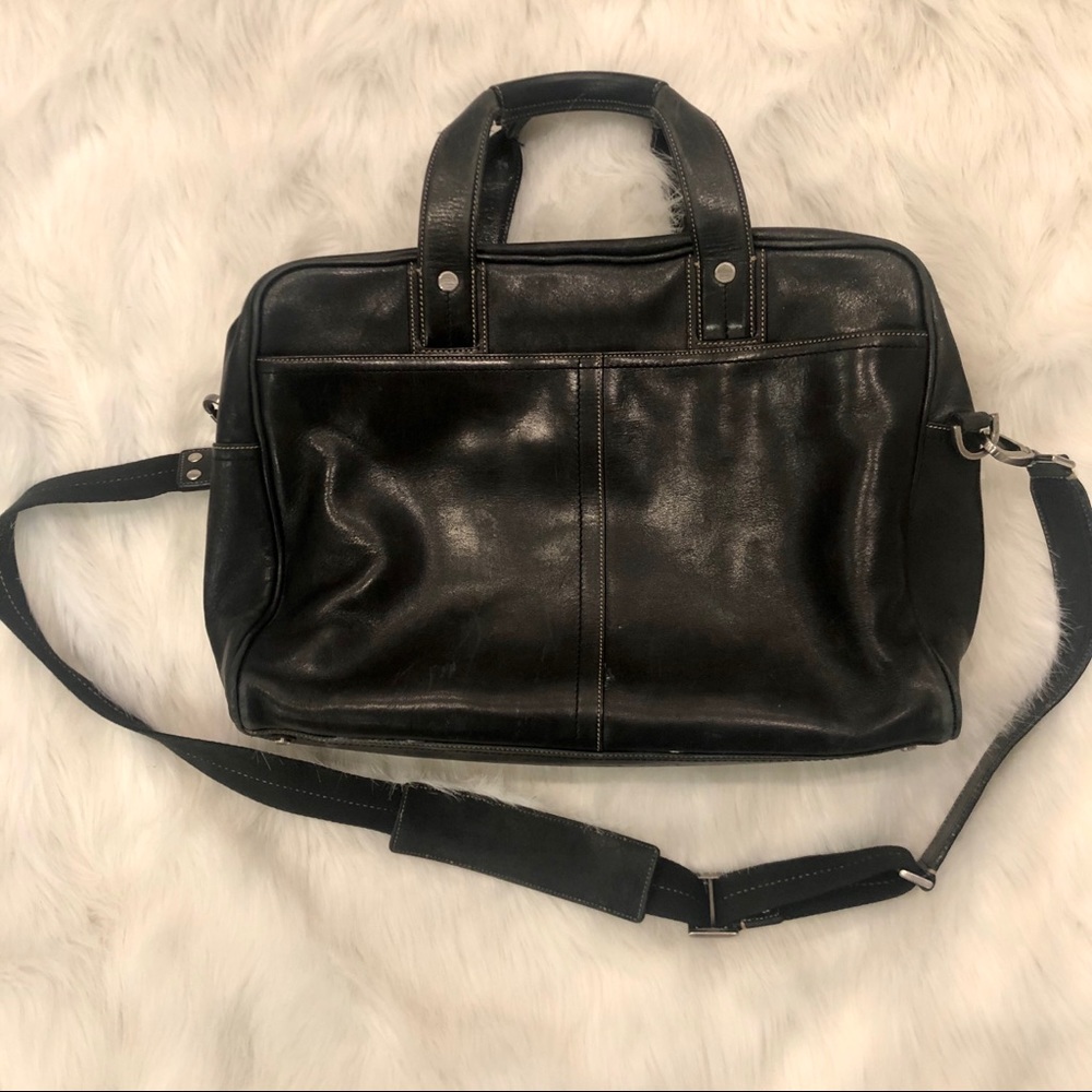 Coach 100% Leather Briefcase/Laptop Bag/Messenger - Picture 3 of 8